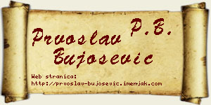 Prvoslav Bujošević vizit kartica
